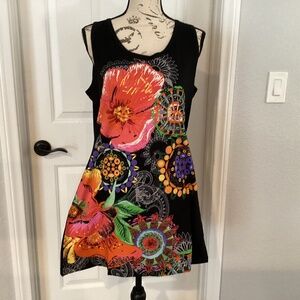 Coton Du Monde Women Dress, Size XL, Color Multi Colored